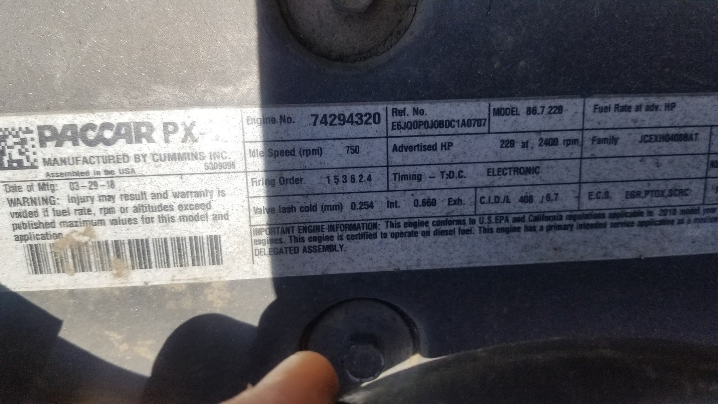 PACCAR PX-7 COMPLETE ENGINE