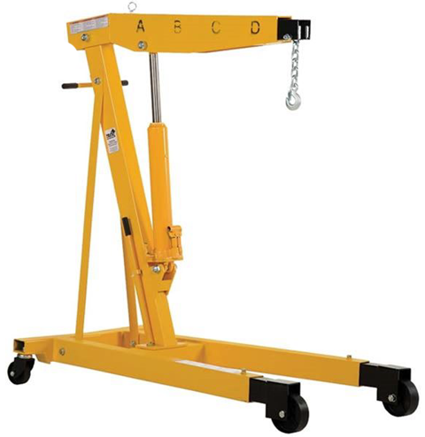 VESTIL Steel Shop Crane Engine Hoist with Telescopic Legs 6000 Lb